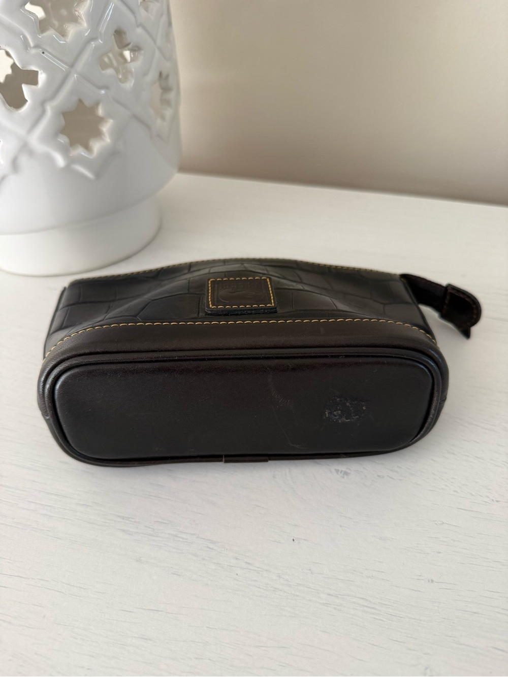 Dooney & Bourke Croc Embossed Leather Pouch Bag - Picture 6 of 11